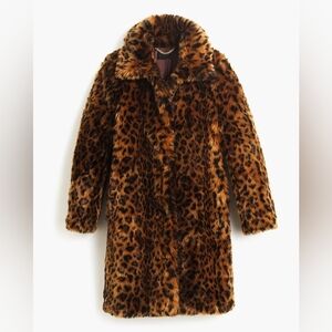 J. Crew Leopard Print Teddy Jacket